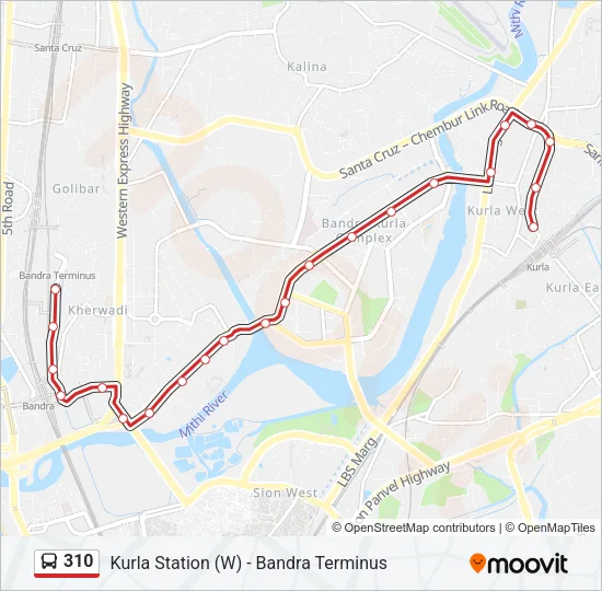 310 Bus Line Map