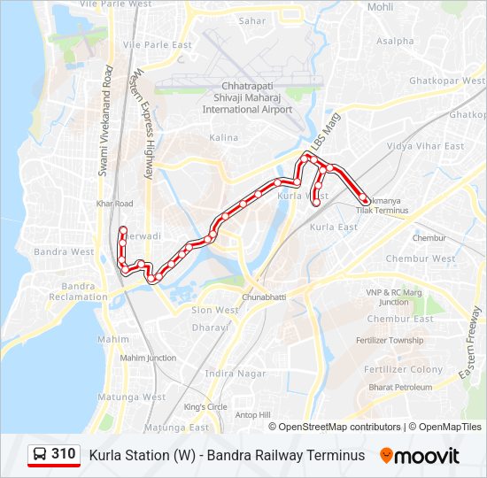 310 Bus Line Map