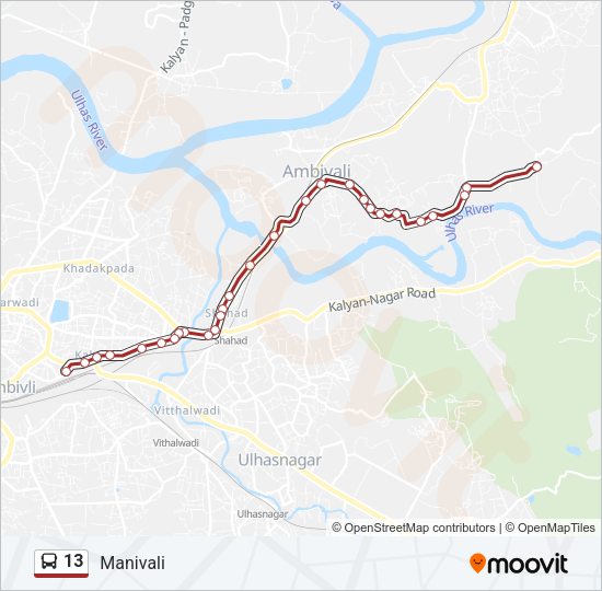 13 Bus Line Map