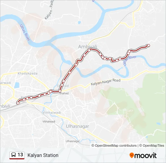 13 Bus Line Map