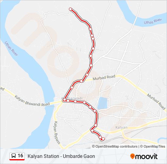 16 bus Line Map