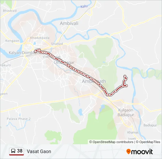 38 Bus Line Map