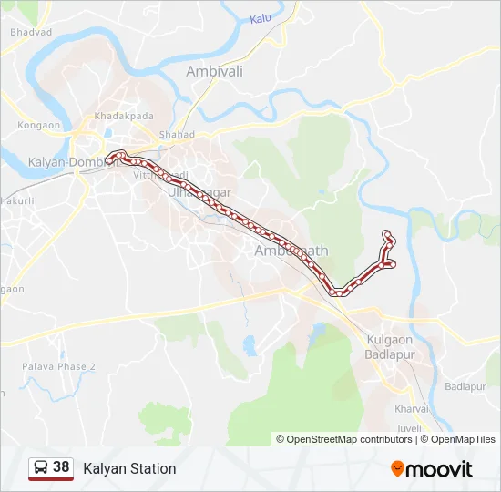 38 Bus Line Map