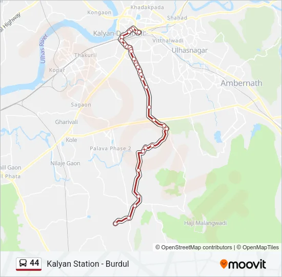 44 Bus Line Map