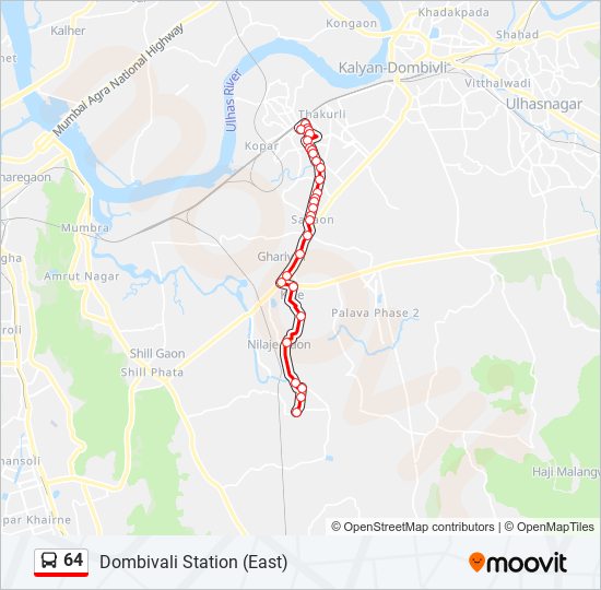 64 bus Line Map