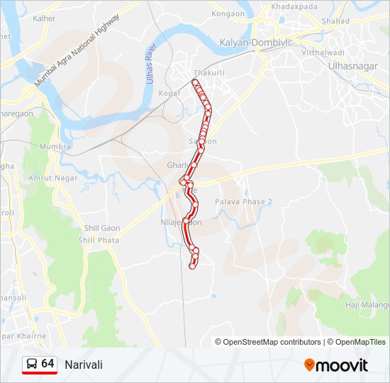 64 Bus Line Map