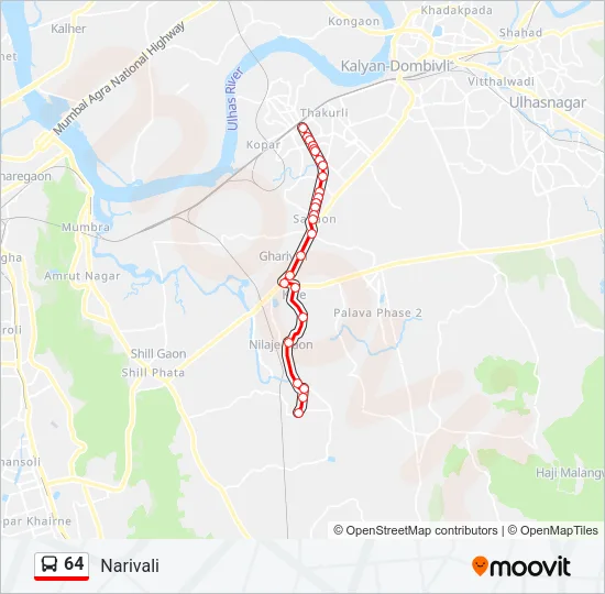 64 Bus Line Map