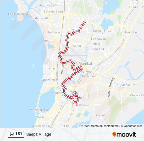 181 Bus Line Map