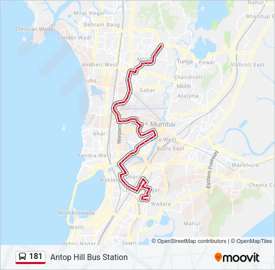 181 Bus Line Map