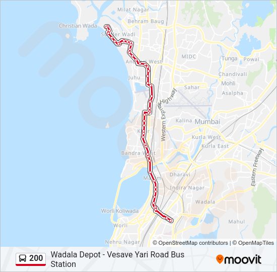 200 Bus Line Map