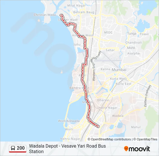 200 Bus Line Map