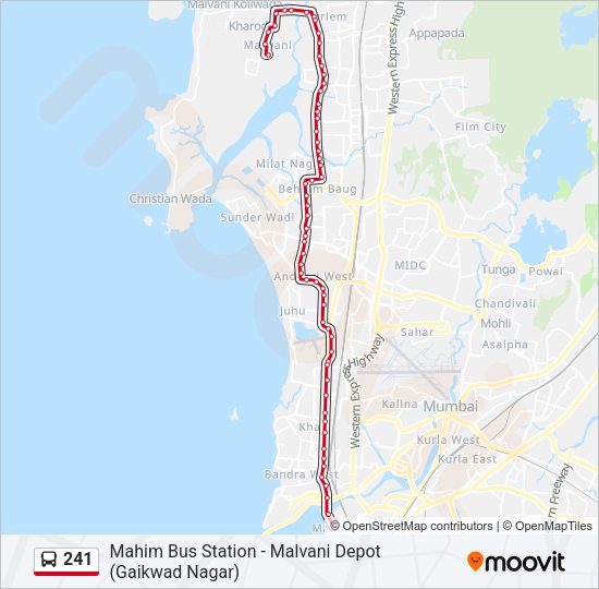 241 Bus Line Map