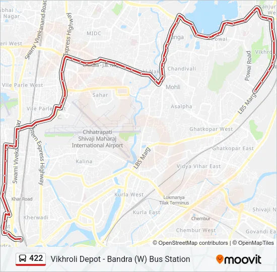 422 Bus Line Map