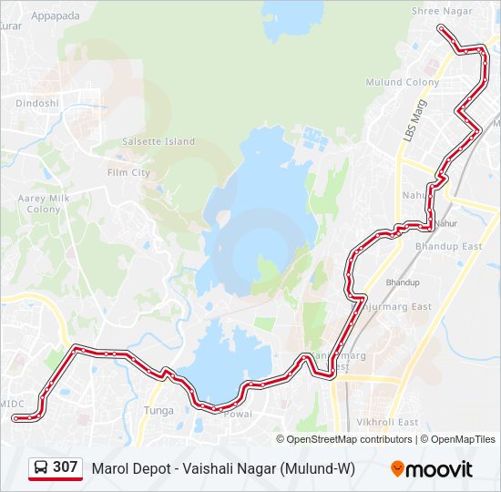 307 bus Line Map