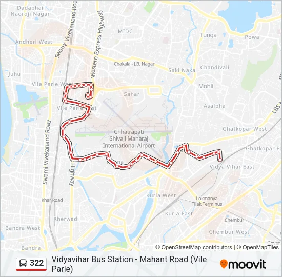 322 Bus Line Map