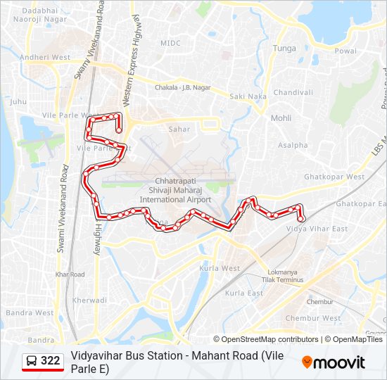 322 Bus Line Map