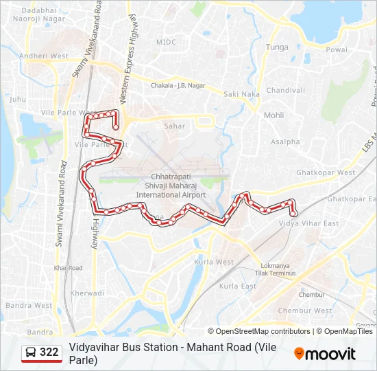 322 Bus Line Map