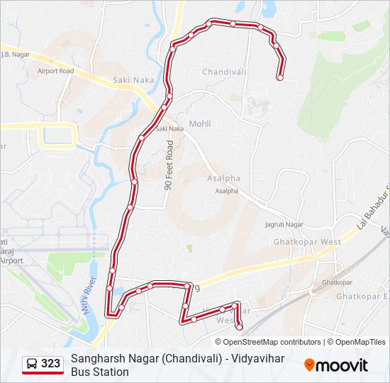 323 Bus Line Map