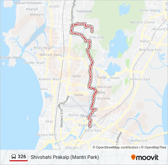 326 Bus Line Map