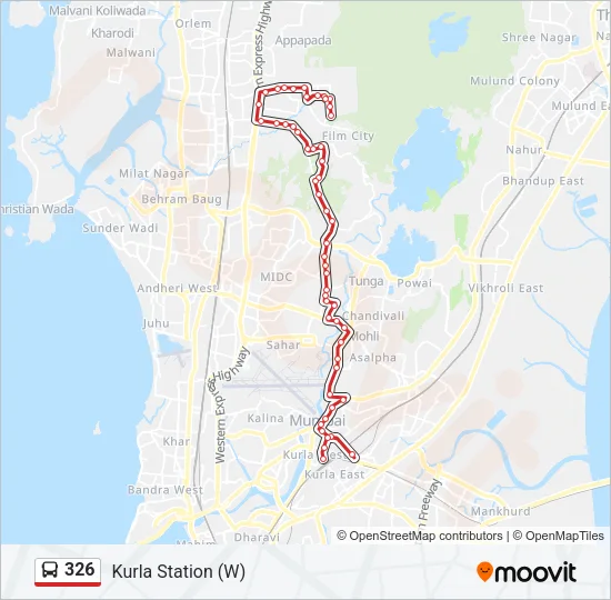 326 Bus Line Map