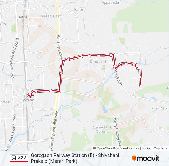 327 Bus Line Map