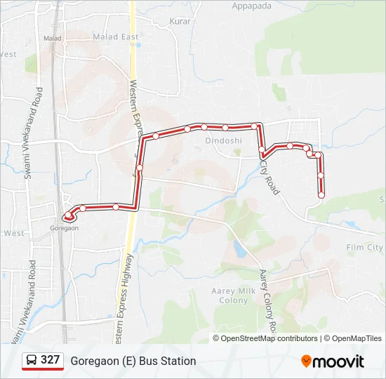 327 Bus Line Map
