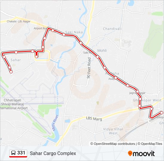 331 Bus Line Map