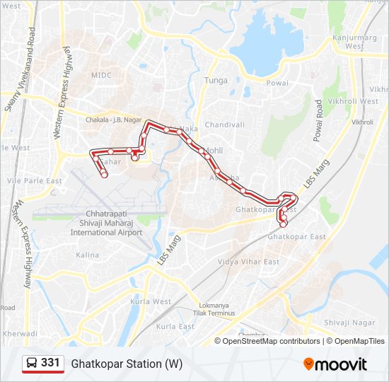 331 Bus Line Map