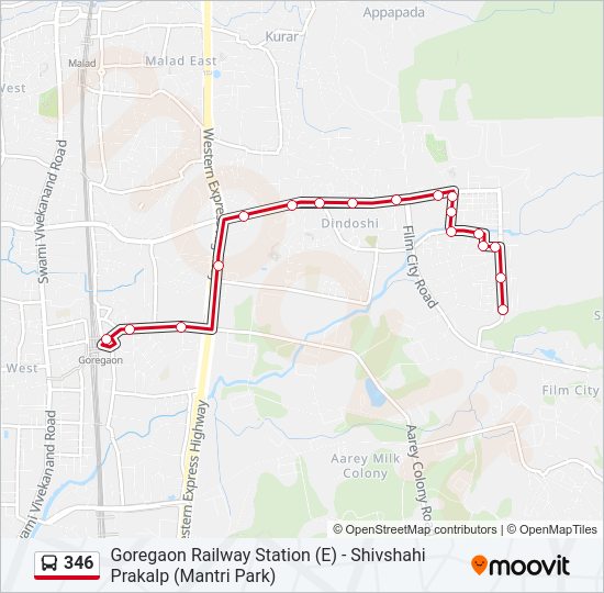 346 Bus Line Map