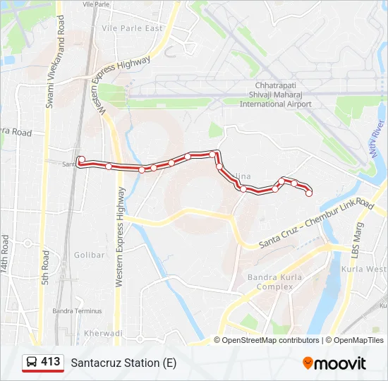 413 Bus Line Map