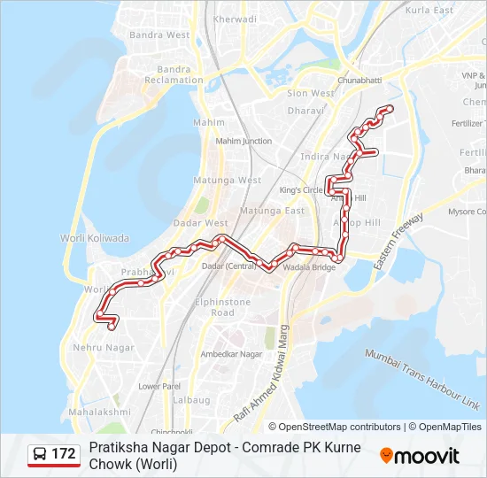 172 Bus Line Map