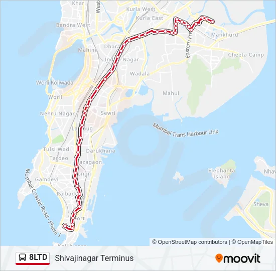 8LTD Bus Line Map