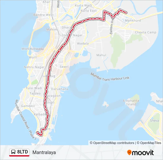 8LTD Bus Line Map