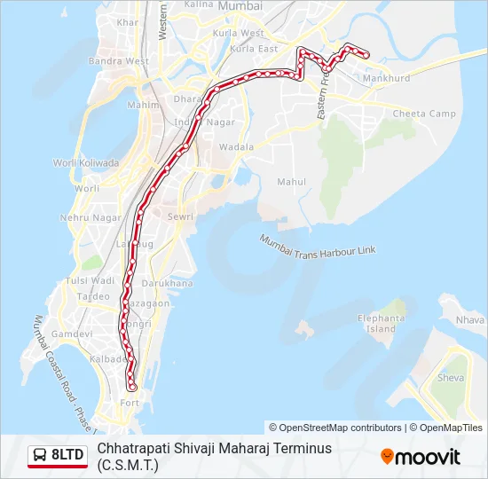 8LTD Bus Line Map