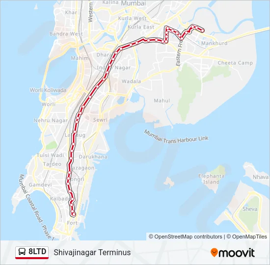 8LTD Bus Line Map