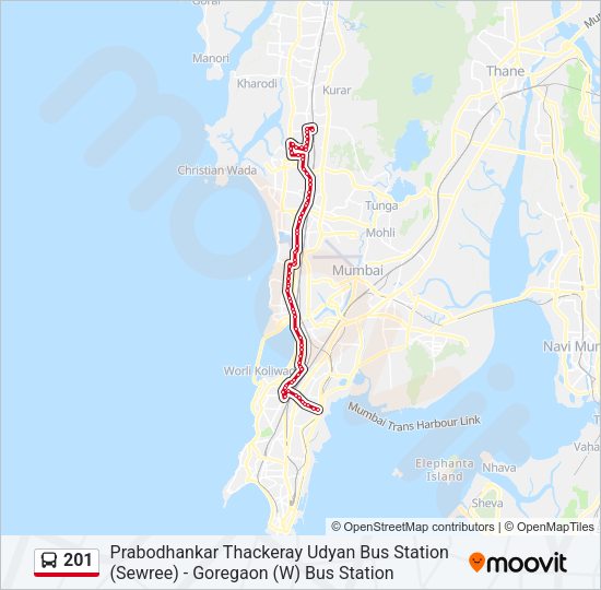 201 Bus Line Map