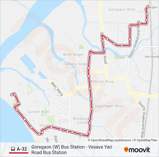 A-32 Bus Line Map