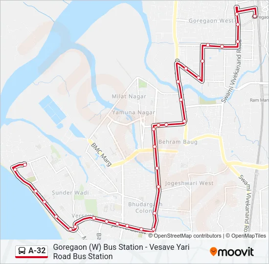 A-32 Bus Line Map