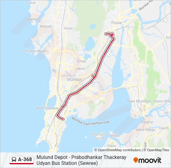 A-368 Bus Line Map
