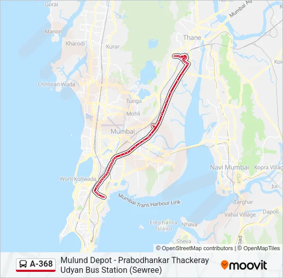 A-368 Bus Line Map