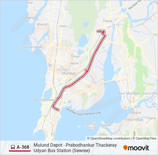 A-368 bus Line Map