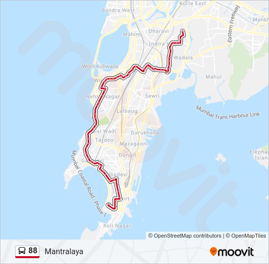 88 Bus Line Map