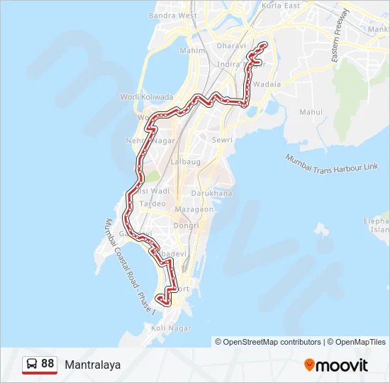 88 Bus Line Map
