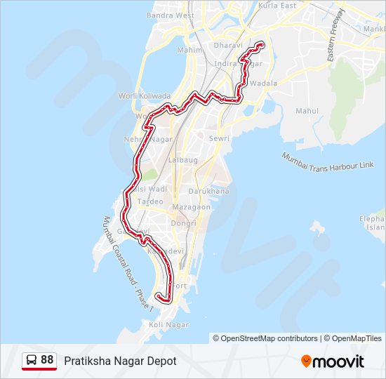 88 bus Line Map