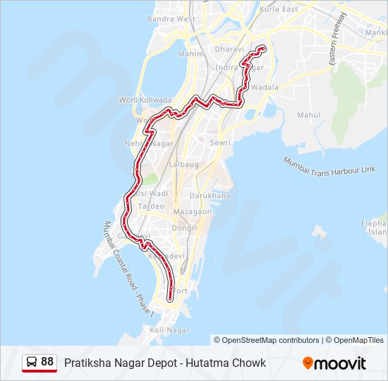 88 Bus Line Map