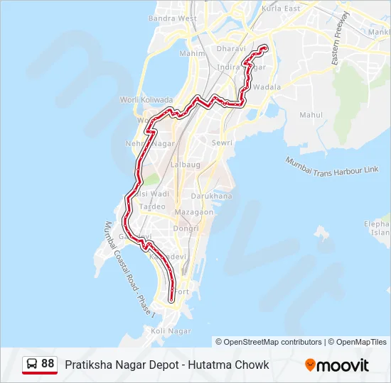 88 Bus Line Map
