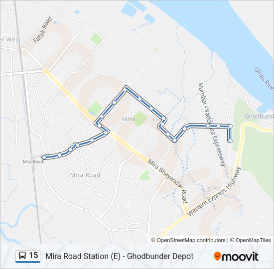 15 Bus Line Map