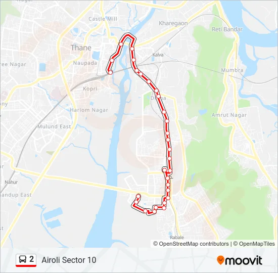 2 Bus Line Map
