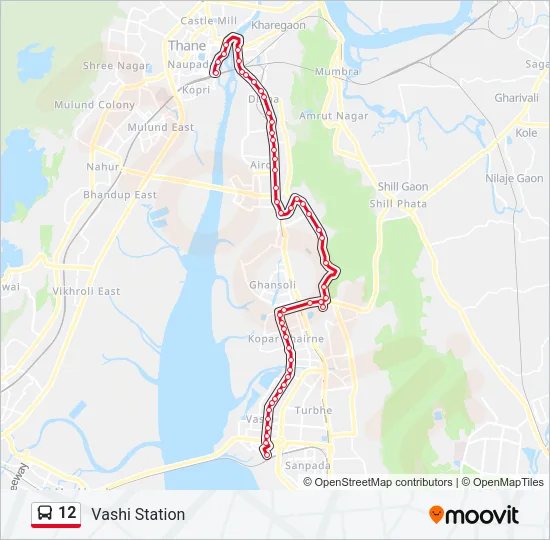 12 Bus Line Map