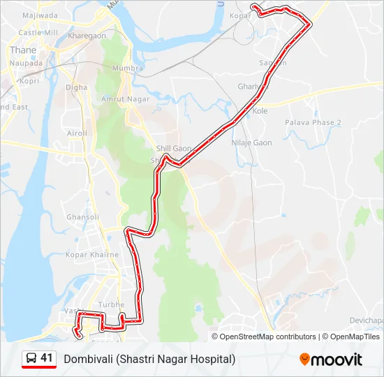 41 Bus Line Map